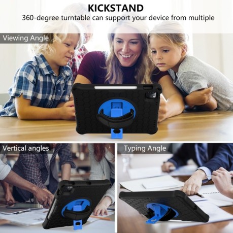 Противоударный чехол 360 Degree Rotation  iPad Pro 11 2021/ 2020/2018/Air 2020 - черно- синий