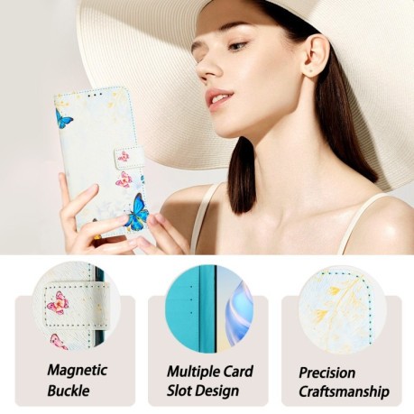 Чохол-книжка Colored Drawing Pattern для iPhone 16e - кольоровий