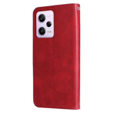 Чехол-книжка Fashion Calf Texture для Xiaomi Redmi Note 12 Pro 5G/Poco X5 Pro - красный