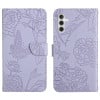 Чехол-книжка Skin Feel Butterfly Embossed для Samsung Galaxy A04s - фиолетовый