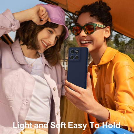 Силиконовый чехол Shockproof Silicone Magsafe для Motorola Edge 60 / 60s / 60 Fusion - синий