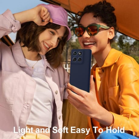 Силиконовый чехол Shockproof Silicone Magsafe для Motorola Edge 60 Pro - синий