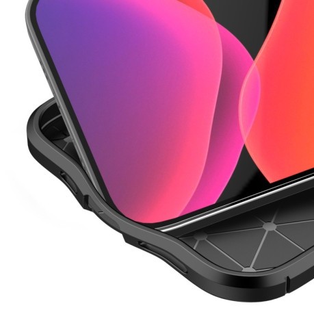 Противоударный чехол Litchi Texture на iPhone 12 Pro Max - черный