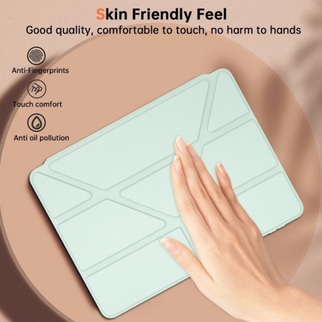 Чехол-книжка Clear Acrylic Demation Leather для Xiaomi Pad 7 / 7 Pro - зеленый