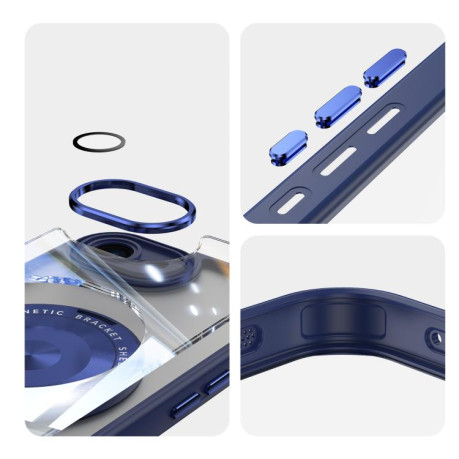 Протиударний чохол MagSafe Acrylic Hybrid для iPhone 16e - синій