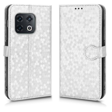 Чехол-книжка Honeycomb Dot для OnePlus 10 Pro 5G - серебристый