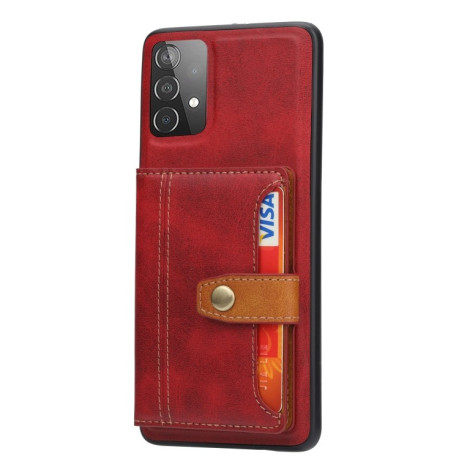 Противоударный чехол Calfskin Color для Samsung Galaxy A53 5G - красный