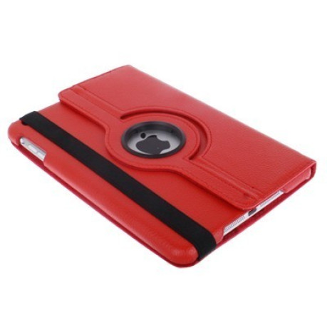Шкіряний Чохол 360 Degree Litchi Texture червоний для iPad mini 1 / 2 / 3