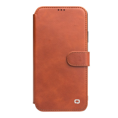 Кожаный чехол QIALINO Wallet Case для iPhone 11 Pro Max - светло-коричневый