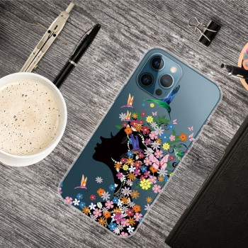 Чехол Painted Pattern для iPhone 13 Pro - Flower Girl