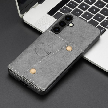 Протиударний чохол Double Buckle для Samsung Galaxy S25 5G - сірий