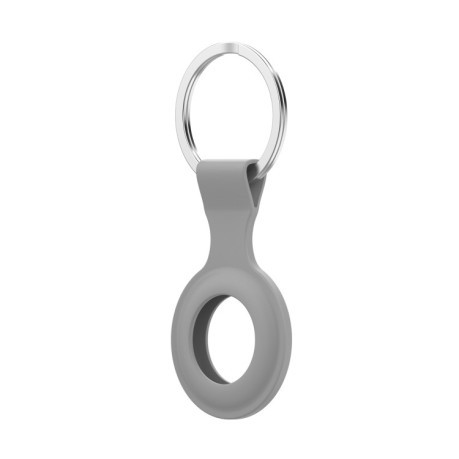 Силиконовый брелок с кольцом для AirTags - серый