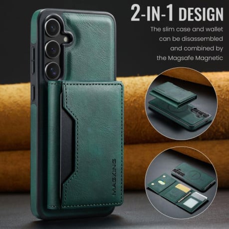 Чохол MAGKING K2 Series з MagSafe RFID+кишенька на карт на Samsung Galaxy S25 FE 5G - зелений