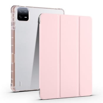 Чехол-книжка 3-fold Clear TPU Smart Leather для Xiaomi Pad 7 / 7 Pro - розовый