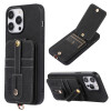 Чохол протиударний ABEEL Litchi Texture Card Bag для iPhone 15 Pro Max - чорний