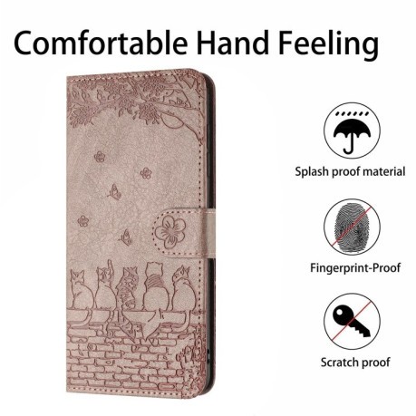 Чохол-книжка Cat Embossing Pattern на Xiaomi 14T Pro - сірий