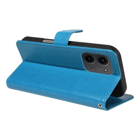Чехол-книжка Cat Embossing Pattern на Xiaomi Redmi 15C 5G / 4G EU 173mm - синий