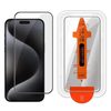 Захисне скло Easy Install Box Dust-Free Clear Screen-printed HD з боксом на встановлення на iPhone 15 Pro Max — чорне