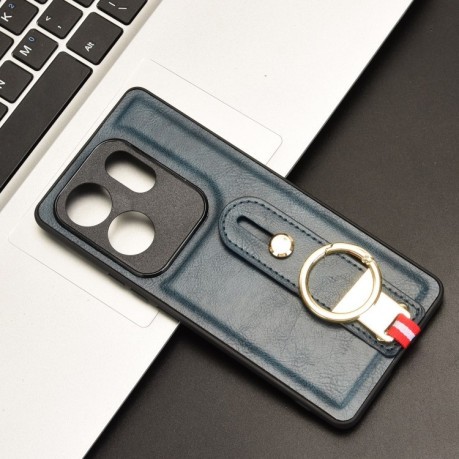 Протиударний чохол Wristband Leather Back для Infinix Zero 30 4G - синій