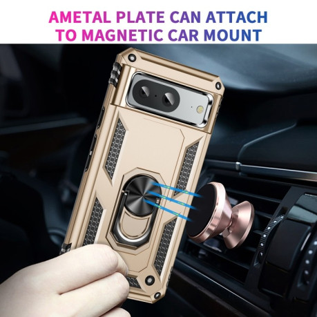 Противоударный чехол HMC 360 Degree Rotating Holder на Google Pixel 8a - золотой