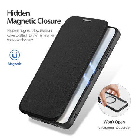 Чохол-книжка DUX DUCIS Skin X Pro Series Magsafe для Samsung Galaxy S25 Edge 5G - чорний