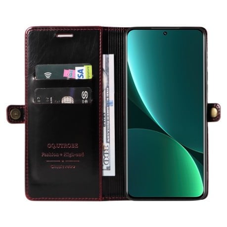 Чохол-книжка GQUTROBE RFID для Xiaomi 12 Pro - червоний