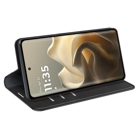 Чохол-книжка Retro Skin Feel Business Magnetic на Motorola Edge 60 Pro - чорний