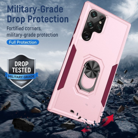 Противоударный чехол Pioneer Armor для Samsung Galaxy S23 Ultra 5G - розовый