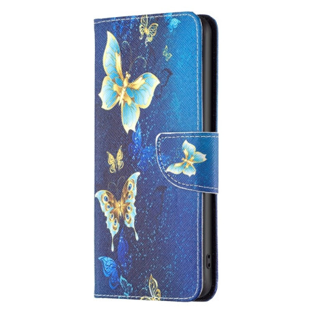 Чехол-книжка Colored Drawing Pattern для Xiaomi Redmi Note 12 4G - Gold Butterfly
