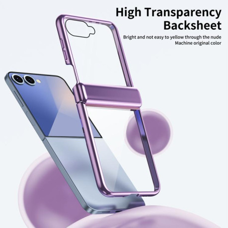 Чехол с матовой “ледяной” спинкой Cold Ice на Samsung Galaxy Flip 7 5G - фиолетовый