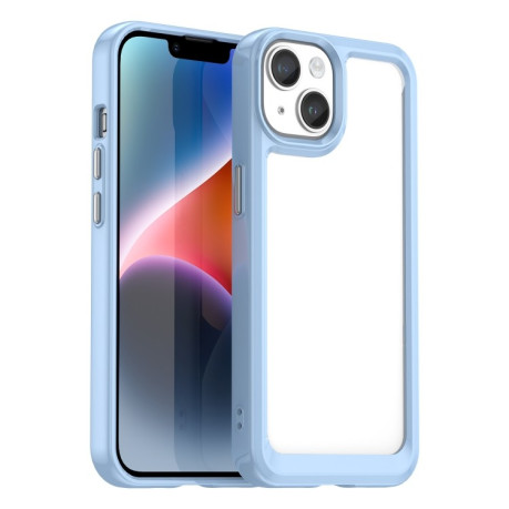 Чохол протиударний Colorful Acrylic Series для iPhone 15 - синій