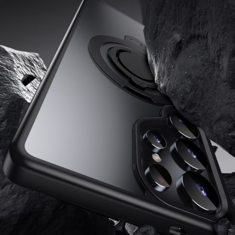 Протиударний чохол Frosted MagSafe with 360 Degree Rotating Holder  для Samsung Galaxy S25 Ultra 5G - синій