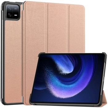 Чохол-книжка Solid Color Custer для Xiaomi Pad 6 / 6 Pro - рожеве золото