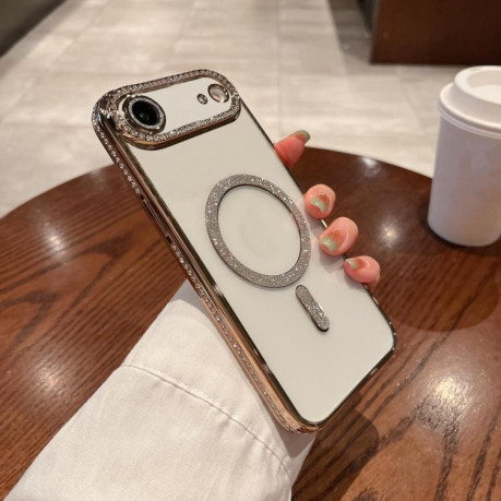 Противоударный чехол Diamond Gradient Plated MagSafe для iPhone Air - золотой