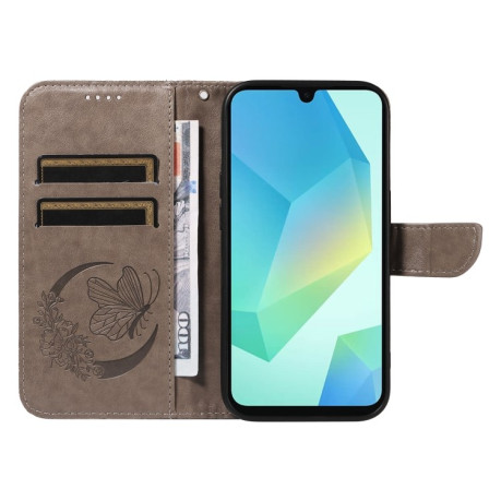 Чохол-книжка Swallowtail Butterfly Embossed Leather  для Samsung Galaxy A26 5G - сірий