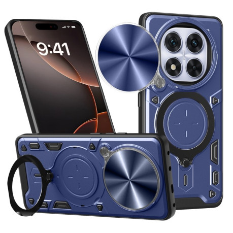 Протиударний чохол CD Texture Sliding Camshield Magnetic Holder на Xiaomi Redmi Note 14 Pro 5G/Poco X7 - синій
