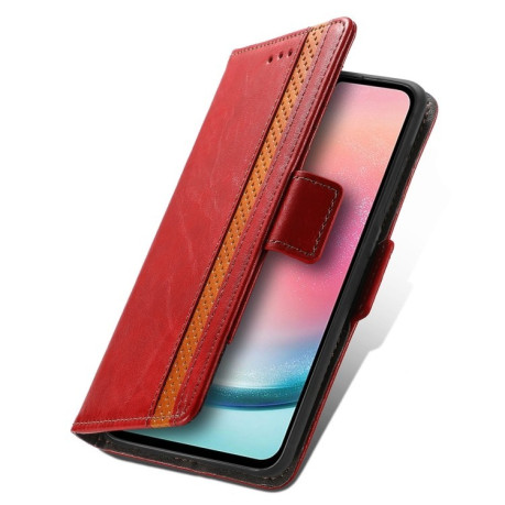 Чехол-книжка Dual-side Magnetic Buckle для Samsung Galaxy A35 - красный