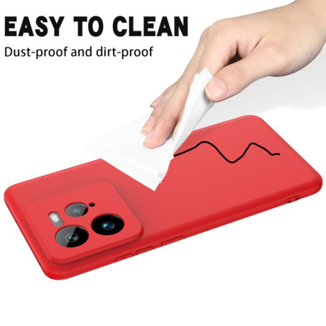 Силиконовый чехол Solid Color Liquid Silicone на Realme GT 7 Pro - красный