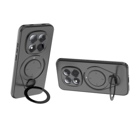 Чехол Ring Shield MagSafe с кольцом-держателем 360° для Redmi Note 15 Pro 5G Global 163.6mm — чёрный
