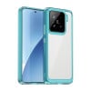 Противоударный чехол  Colorful Acrylic Series с цветной силиконовой боковиной на Xiaomi 15 - синий