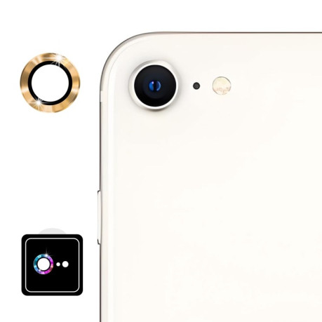 Захисне скло на камеру ENKAY 9H Aluminium для iPhone 16e - золоте