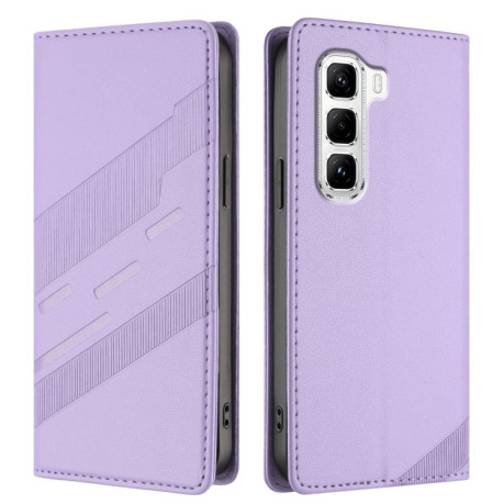 Чехол-книжка Embossed Multi-functional Wallet Retro Leather на Infinix Hot 50 Pro 4G - фиолетовый