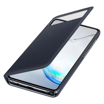 Оригинальный чехол Samsung S View Wallet для Samsung Galaxy Note 10 Lite black (EF-EN770PBEGRU)