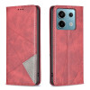 Чехол-книжка Rhombus Texture для Xiaomi Redmi Note 13 Pro 4G / POCO M6 Pro 4G   - красный