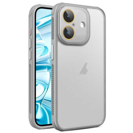 Противоударный чехол Side Cooling Skin Feel Frosted для  iPhone 16 Plus - серый