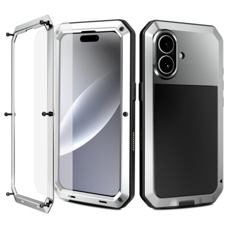 Противоударный чехол R-JUST Sliding для iPhone 17 - серебристый