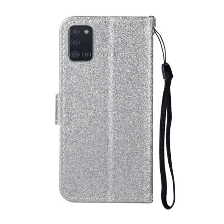 Чохол-книжка Glitter Powder Samsung Galaxy A31 - сріблястий