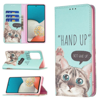 Чохол-книжка Colored Drawing Pattern Invisible Samsung Galaxy A53 5G - Cat