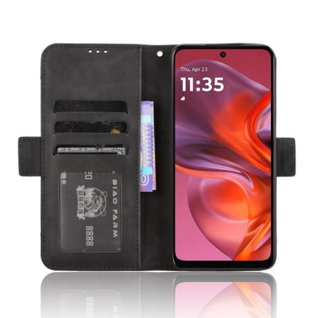 Чехол-книжка Skin Feel Calf на Motorola Moto G05 4G / E15 4G - черный