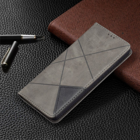 Чохол-книга Rhombus Texture на Samsung Galaxy A72 - сірий